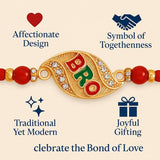 Store Indya Premium Designer Bro Rakhi For Brother Rakhi Thread, Rakhi Bracelet, Traditional Raksha Bandhan Gift For Bhaiya (1,Nylon,Multicolor
