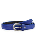 Style Along Trendy Blue Leather Finish Belt For Women Free Size