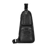 Ujeavette Men Chest Bag Portable Crossbody Bag For Hiking Traveling Outdoor Activities Black
