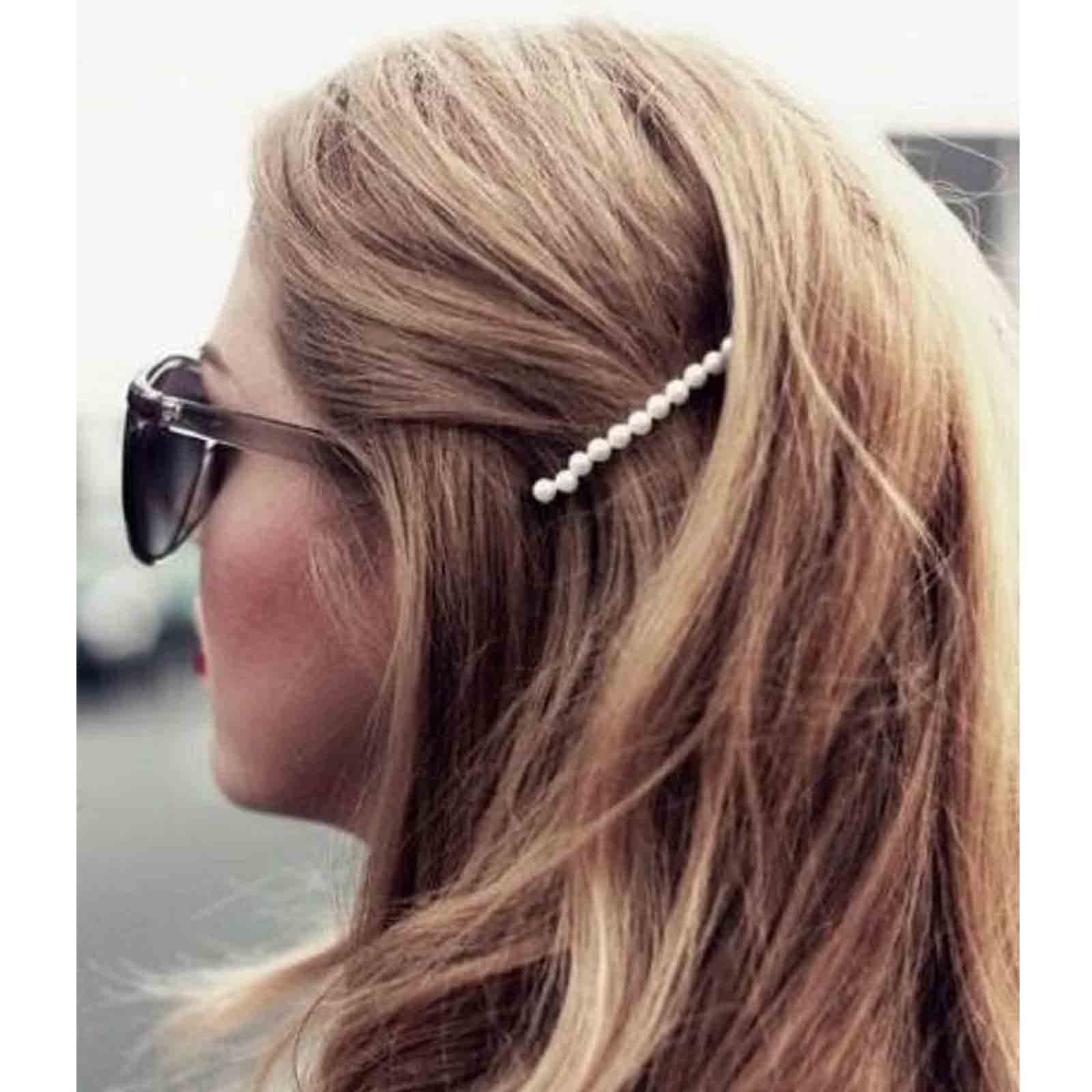 Yheakne Vintage Pearl Hair Clip Pin Retro Pearl Hair Barrette French Pearl Bobby Pins Decorative Hair Accessories for Women and