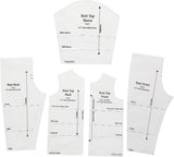 Bequilter 5pcs/Set Quick-Trace Doll Fashions Ruler Templates for 18 Dolls Includes Sewing Instructions