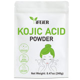 iFEiER Pure Kojic Acid Powder 240g(8.47oz) for Skincare Products and Homemade Cosmetics. Natural and Organic Bulk Packing Kojic 