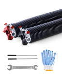 VEVOR Garage Door Torsion Springs, Pair of 0.250 x 2 x 35 in, 16000 Cycles, Electrophoresis Black Coated for Replacement, Garage