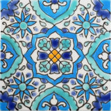 Casablanca Market MT014 Mediterranean Ceramic Utica Decorative Tile, Blue