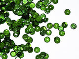 The Design Cart 6 mm Bright Dark Green Round Circular Plastic Sequins Sitara for Embroidery, Embellishing Handbags, Apparels, Ar