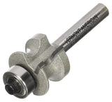 Vermont American 23137 1/8Inch Carbide Tipped Edgebead Router Bit, 1/2Inch Ball Bearing 2Flute 1/4Inch Shank