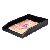 Azyeea Rectangular Pu Leather A4 Paper Tray Perfect For Office Organization Premium File Document Tray Desk Letter Organizer H