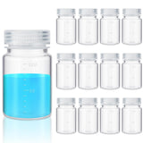 Tatuo 12 Pcs 3 oz 100ml Polypropylene Reagent Bottle Plastic Sample Bottles with Screw Caps Translucent PP Sample Containers wit