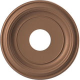 Ekena Millwork 13OD x 3 1/2ID x 1 1/4P Traditional Thermoformed PVC Ceiling Medallion (Fits Canopies up to 7 1/2), Aged Copper