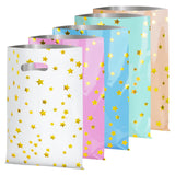LEKOKO 50 Pcs Party Favors Bags, Cute Star Pattern Birthday Goodie Candy Bags, Plastic Party Gift Bag Bulk for Kids Birthday Bab