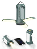 MOSLIGHTING Foldable Camping Light Rechargeable Lantern, 10000mAh, Portable Flashlight, IP54 Waterproof, 1/4 Screw Adapter, 750L