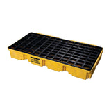Eagle 2 Drum Spill Platform with Drain and Forklift Pockets, 26.25x51x6.5, 30 Gallon Sump, 5,000 lbs. Load Capacity Containme