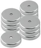 Master Magnetics Ceramic Round Base Magnet Pack with Hole, Ideal for Securing Items in Home, Shop, and Commercial Spaces, Multip