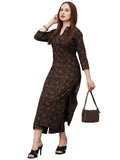 Gosriki Women'S Cotton Blend Printed Straight Kurta With Pant (Wati Green-Gs_Xl_Green_X-Large),Green,,B0CBPRKV1C