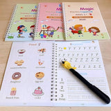 Drumstone 10  Magic Practice Copybook Set A4 Size Number & Letter Tracing Book for Preschoolers Reusable Handwriting Tool w