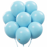 AFTERLOON Biodegradable Balloons 24 pcs Baby Blue 10 Inch, Matte Color Thickened Extra Strong Natural Latex Helium Float, Multic