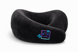 Bym Memory Foam Neck Pillow For Travelling Adjustable Wrap Around Velcro Support Travel Cushion For Flight Train Car Sleeping Es