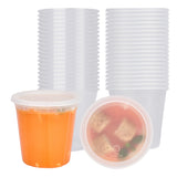 Asporto 32 Ounce Disposable Soup Containers, 100 Deli Containers With Lids - Microwavable, Premium, Clear Plastic To Go Containe