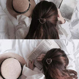 10 Pcs Hollow Smooth Love Heart Hair Pins Clip - Fashion Cute All-Match Hairpin Side Clamp Liu Hai Horse Tail Clip for Women Lad