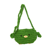 Zoomella Women Knitted Crossbody Bag Casual Shoulder Purse For Summer Shopping Travel Green