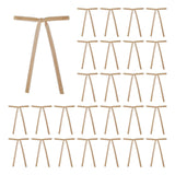 Meseey 30 Pcs Khaki Velvet Christmas Bows 5 x 7 Inch Rustic Vintage Wedding Velvet Ribbon Gift Bows for Tree Wreath Garland Home