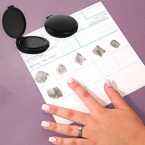 10 Pack Fingerprint Ink Pads, Thumbprint Ink Pad, Black Ink Pad, Thumb Print Stamp Pad for Office Supplies Identification Notary