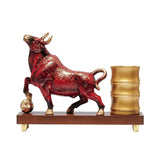 Decorative Horse Statue with Pen Holder Shiny Horse Pen Holder Sculpted Pencil Cup Multifunctional for Professionals, Students,
