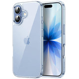 JETech Case for iPhone 17 6.3-Inch, Non-Yellowing Shockproof Phone Bumper Cover, Anti-Scratch Clear Back (Mist Blue)
