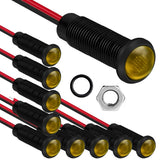 Gebildet 10pcs LED Plastic Indicator Pilot Light 110VAC Mounting Hole Size 6mm(Orange)