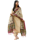 Gosriki Women'S Cotton Blend Straight Solid Kurta With Pant & Dupatta (Savari Cream-Gs_M_Cream_Medium),Cream,,B0D7J2MTD3