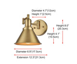 Living District Judson 1-Light Metal Swing Arm Wall Sconce In Chrome