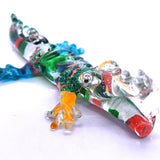 Sansukjai Crocodile/Alligator Miniature Figurines Animals Hand Blown Glass Collectible Gift Decorate (Multicolor)
