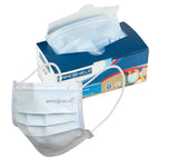 Kashi Surgicals Unisex Safe Shield NonWoven Fabric Disposable Surgical 3 Ply Mask (Without Valve, Pack Of 50),White