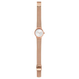 Skagen Women's Freja Lille Two-Hand Rose Gold Stainless Steel Mesh Band Watch (Model: SKW2665)