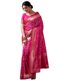 Sugathari Womens Banarasi Saree Pure Kanjivaram Silk Saree Soft new ladies 2023 Design Wear Pattu Sarees Latest Party Sari colle