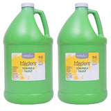 Little Masters Tempera Paint, Light Green, Gallon, Pack of 2