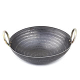 Tannu Craft Heavy Base Iron Kadhai | Kadai with Handle for Kitchen | Deep Frying Kadai Free (1.5 L)