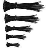 Lirabs 4, 6, 8, 10, 12 Inch Nylon Cable Ties Zip Wire Organizer Ties, Zip Ties, Cable Organizer, 50 Pieces Each Size Combo Bla