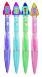 FunBlast Gel Pens for Writing Cartoon Design Lightweight Gel Pen with Light Feature Comfortable Grip for Extra Smooth Writing,