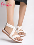 Shoetopia Women'S Flat Sandal-7 Kids Uk (Girls-Crv-White)-Eu40,White,7,B0D4VQXTNZ