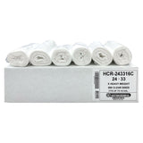 Aluf Plastics High Density Trash Bags, 12-16 Gallon, 500 Count, 16 Micron (eq), 24 x 33, Clear, For Bathroom, Office, Industrial