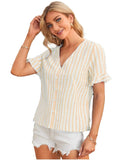 Wedani Women'S Cotton Casual V Neck Top (Medium Yellow),Yellow,M