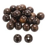HARFINGTON 100pcs Natural Wooden Beads 8mm Grey Timber Round Polished Loose Bead Smooth Spacer Balls Beading for Jewelry Making 