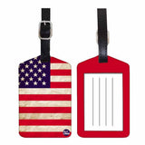 Nutcase Designer Luggage Travel Baggage Tags Single Tag With Name Card Inside Usa Flag