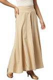 Aurelia Gold Solid Palazzos For Women'S Ethnic Bottomwear Gold Xl