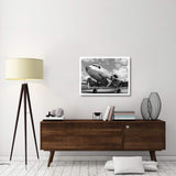 Dc-3 In Air Field, Arizona-Paper Art-34,,X26,,