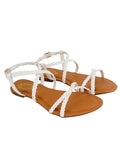 Shoetopia Girls Gf-5 White Flat Sandal - 7 Uk (Girls-Gf-5-White),White,7,B0CRPFVT68