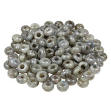 SUNYIK Pack of 20 Natural Stone Crystal Macrame European Large Hole Beads for Jewelry Making, Labradorite, 14x8mm