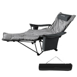 POEPORE Reclining Camping Chair 4 Position with Foot Rest Comfortable for Adults 265Ibs Folding Lounger Mesh Beach Chair with Co