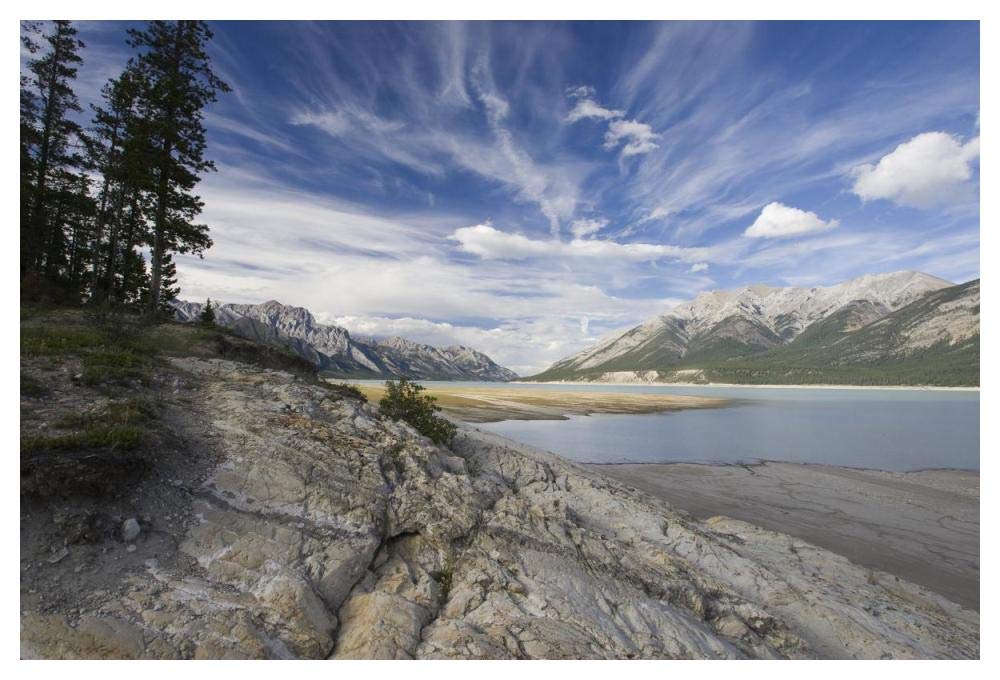 Abraham Lake Created By Bighorn Dam On The North Saskatchewan River, Jasper National Park, Alberta, Canada-Paper Art-50,,X34,,
